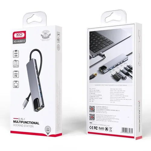 XO HUB013 USB Type-C Multi-hub 6in1