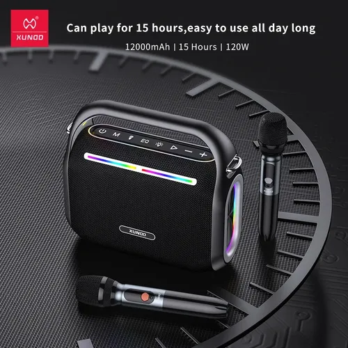 XUNDD SP003 120W Portable Karaoke Speaker With Wireless Microphone