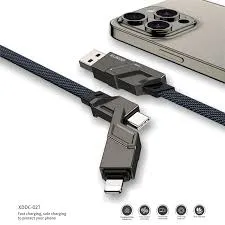 XUNDO 4in1 WEAVE DATA CABLE QC3.0 TYPE-C