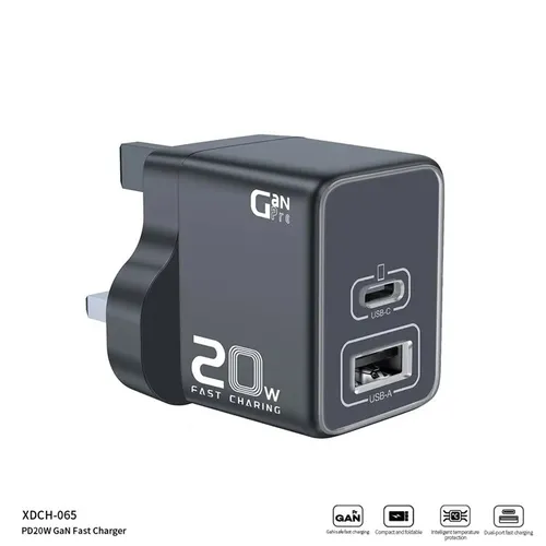 XUNDO GAN 20W FAST CHARGER 20WPD+USB QC3.0