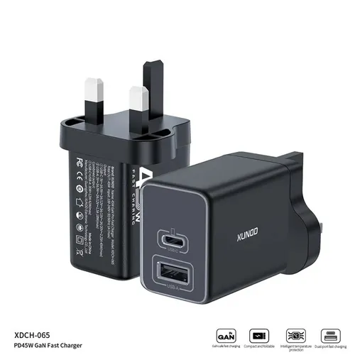 XUNDO GAN FAST CHARGER 45W PD +USB QC3.0