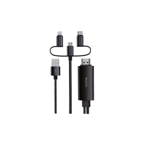 YESIDO 3 in 1 HDMI Cable For Lightning, Micro & Type-C HM05