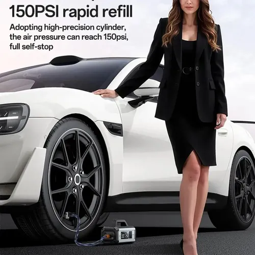 Yesido 5 in 1 VC13 Car Jump Starter 150PSI Tire Inflator Pump 10,000mAh Power Bank with Emergency Light