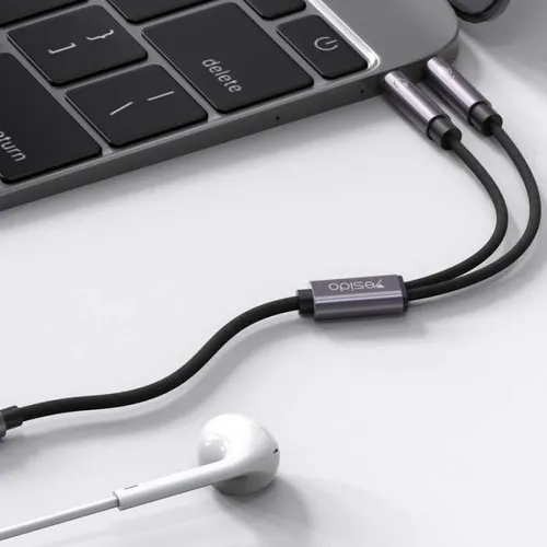 YESIDO Audio Splitter 3.5MM Female To Dual 3.5MM Female Microphone Headset Audio Cable YAU29