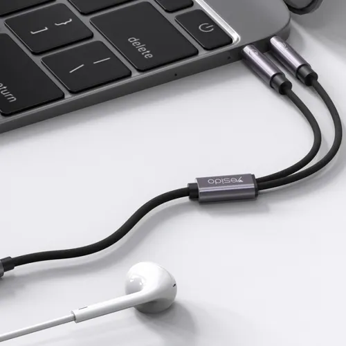 YESIDO Audio Splitter 3.5MM Female To Dual 3.5MM Female Microphone Headset Audio Cable YAU29