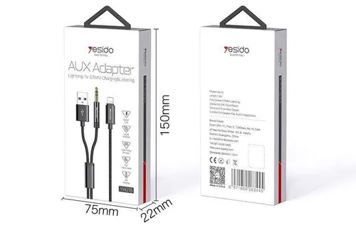 YESIDO AUX Adapter Lightning To 3.5MM Charging &amp; Listening YAU-18