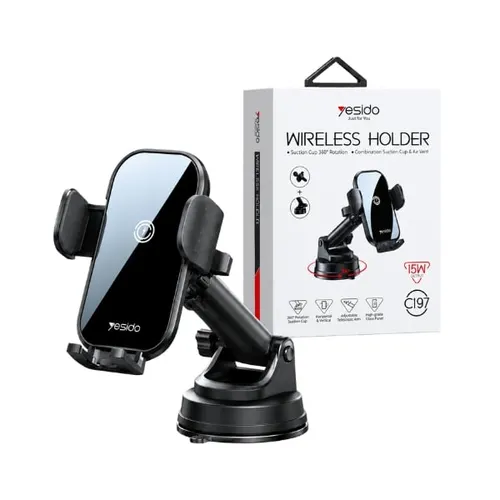 YESIDO C197 15W Wireless Car Phone Holder