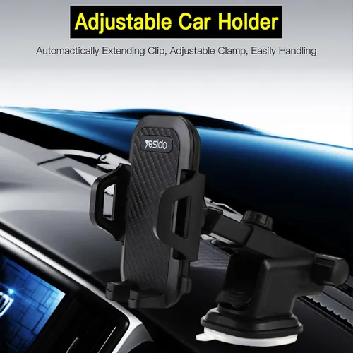 Yesido C23 Free Stretch Rubberized Universal Suction Car Phone Holder