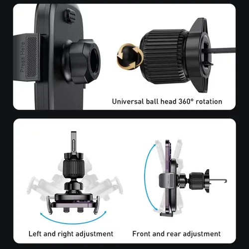 YESIDO C241 Air Vent Car Mount Holder 360 Rotating Adjustable Car Air Vent Phone Holder Bracket