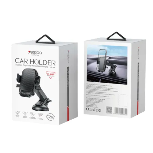 Yesido C267 Suction Press Car Phone Mount Dashboard Phone Holder