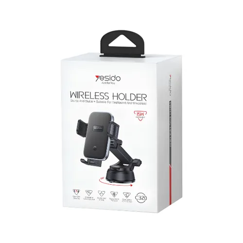 Yesido C320 15W Wireless Car Charger Holder