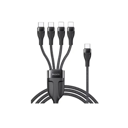 Yesido CA110 4A Type-C to Dual Type-C + Dual 8 Pin Charging Cable