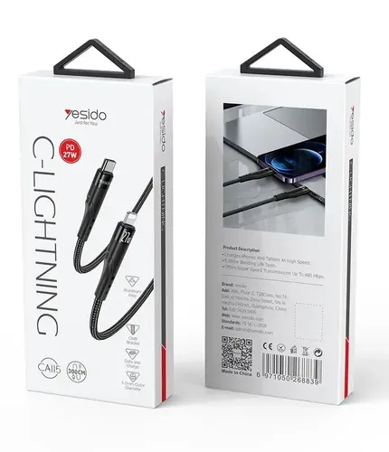 Yesido CA115 3m Type-C To Lightning Data Transfer And Charge Cable