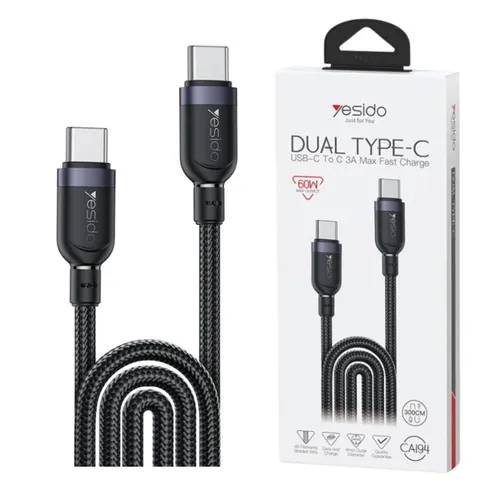 Yesido CA194 60w Dual Type-C to Type-C Cable 3m
