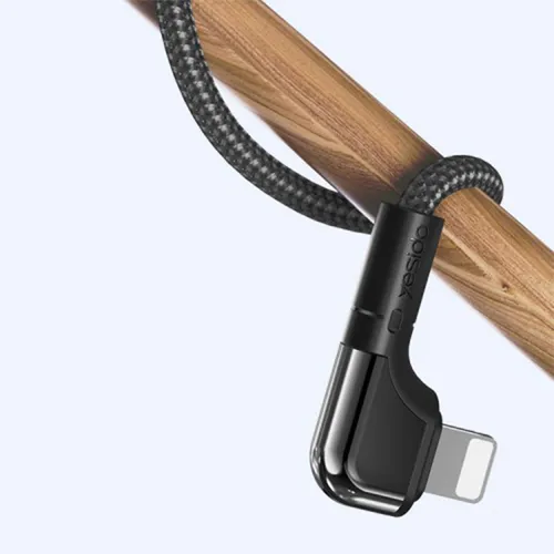 Yesido CA80 1.2m 2.4A USB to Lightning Elbow Type Double 90 Degree Data Cable