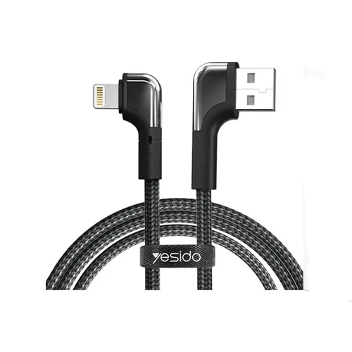 Yesido CA80 1.2m 2.4A USB to Lightning Elbow Type Double 90 Degree Data Cable