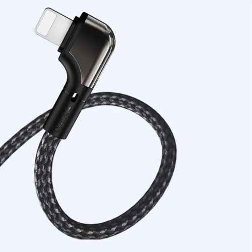 Yesido CA80 1.2m 2.4A USB to Lightning Elbow Type Double 90 Degree Data Cable