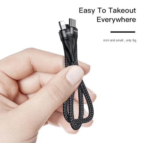 Yesido CA82 45W Max Fast Charging Cord Type-C to Lightning Braided Cable