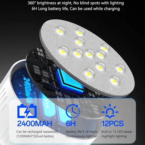 Yesido DH14 3 Level Type-C Charging 2400mAh Rechargeable Emergency LED Light Bulb