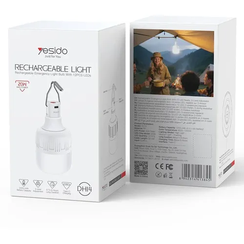Yesido DH14 3 Level Type-C Charging 2400mAh Rechargeable Emergency LED Light Bulb