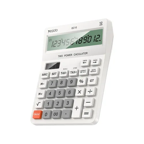Yesido EC10 Dual-Power 12-Digit Desktop Calculator