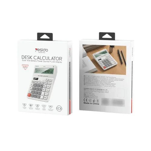Yesido EC10 Dual-Power 12-Digit Desktop Calculator