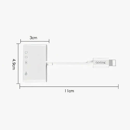 Yesido GS12 lightning to USB + TF MicroSD + Lightning OTG Adapter