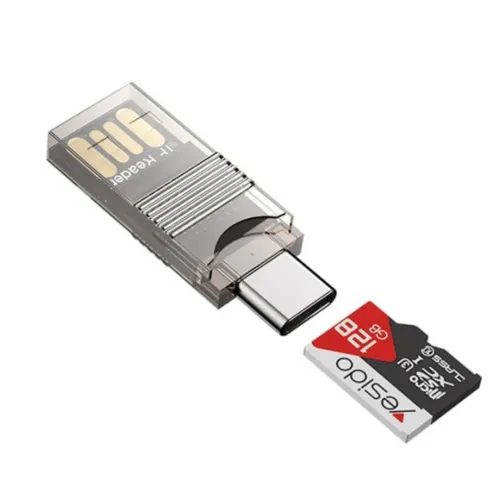 Yesido GS21 Card Reader USB 2.0 And Type-C 2-in-1 TF Card Reader