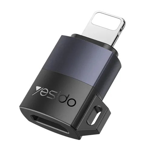 YESIDO GS30 Micro Female to 8Pin Male Converter Charging Data Sync Aluminum Alloy Adapter