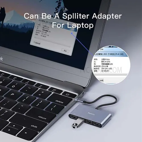 Yesido HB13 Laptop Type-C to USB Hub Adapter