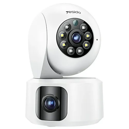 YESIDO KM16 Indoor Dual Lens Camera Wireless Security Cam WiFi Surveillance System with Night Vision Camera