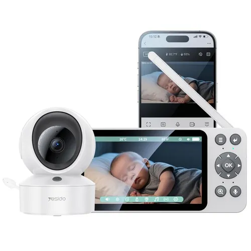 Yesido KM28 5 inch LCD Screen 2.4G WiFi Baby Monitor Care Camera