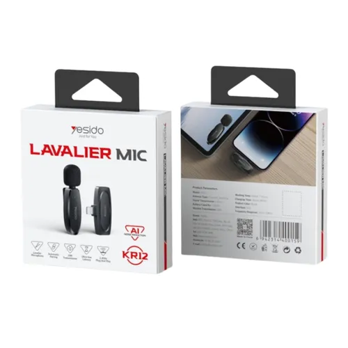 Yesido KR12 Low-latency Wireless Lightning Lavalier Microphone