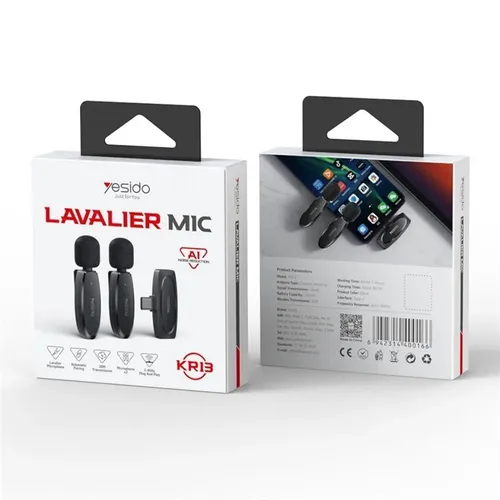 YESIDO KR13 Type-C Dual Wireless Lavalier Microphone