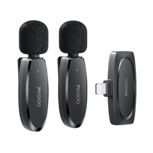 Yesido KR14 Dual Transmitter Low-latency Wireless Lavalier Microphone