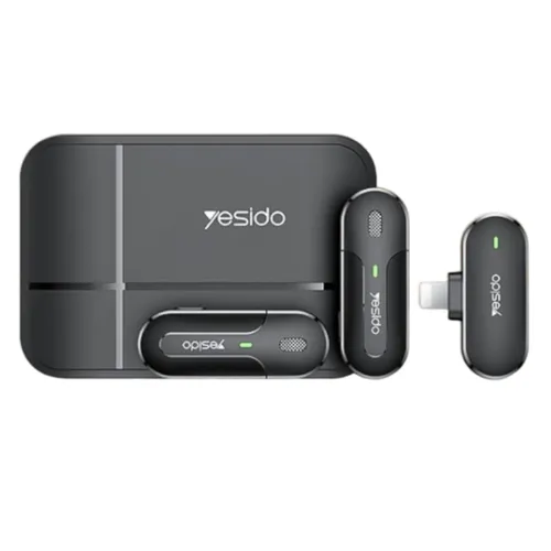 Yesido KR16 Lavalier Lightning Microphone System with Charging Case 2 Transmitter +1 Receiver