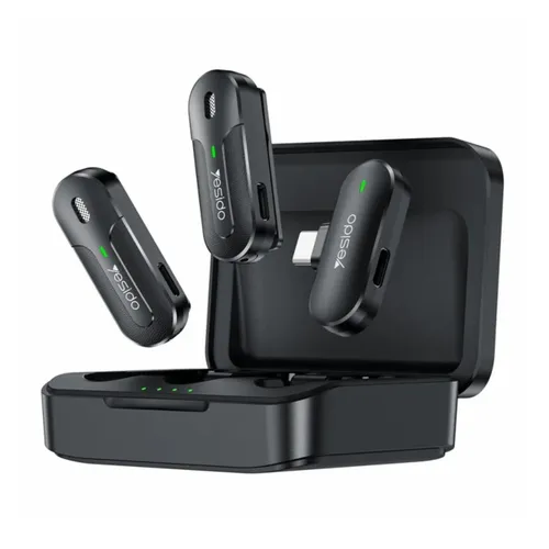 Yesido KR17 Lavalier Type-C Microphone System with Charging Case 2 Transmitter +1 Receiver