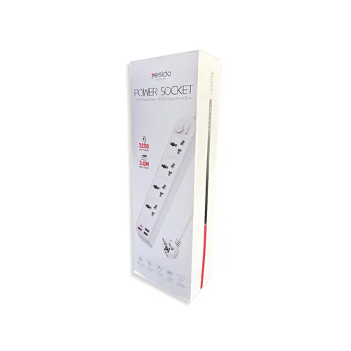 Yesido MC26 4 AC Outlets &amp; 4 USB Power Strip with PD &amp; Fast Charge Extension Power Cord