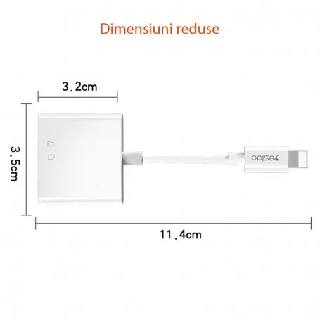 YESIDO OTG Adapter Lightning To SD &amp; TF Card GS11
