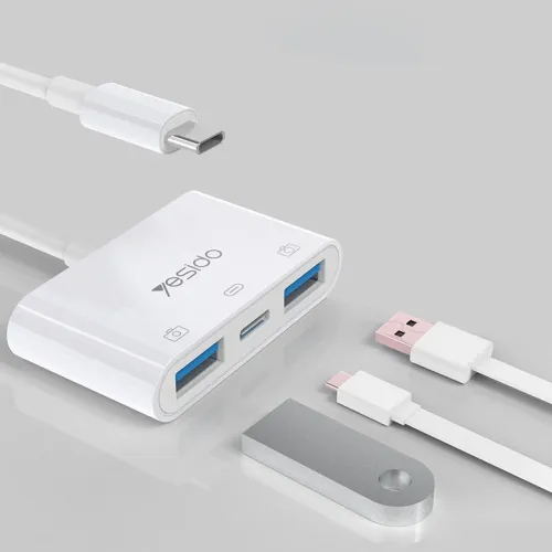 YESIDO OTG Adapter Type-C To USB 3.0 & PD Quick Charge GS17