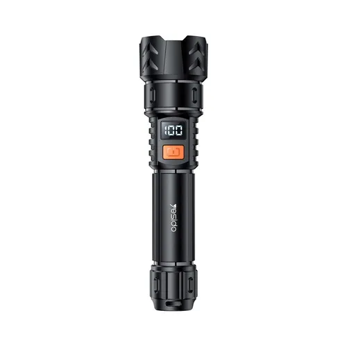 Yesido TC10 4W Telescopic Zoomable Type-C Rechargeable 800mAh LED Flashlight with Battery Level Display and COB Side Light
