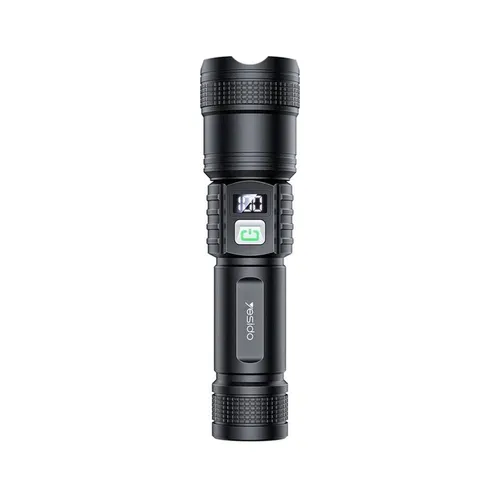 Yesido TC11 3W Telescopic Zoomable Type-C Rechargeable 1200mAh LED Flashlight with Battery Level Display