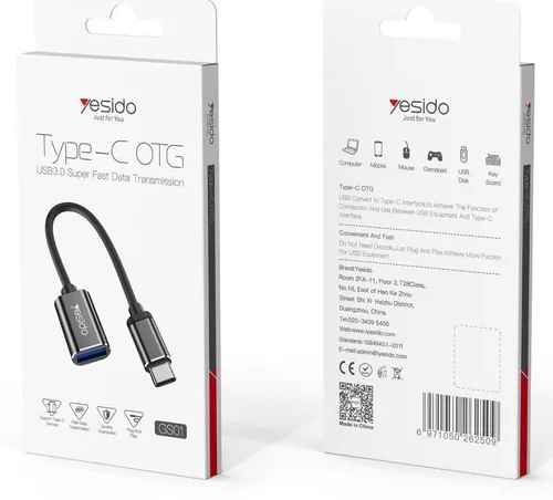YESIDO Type-C OTG USB 2.0 Super Fast Data Transmission GS01