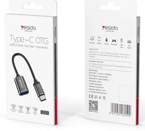 YESIDO Type-C OTG USB 3.0 Super Fast Data Transmission GS01