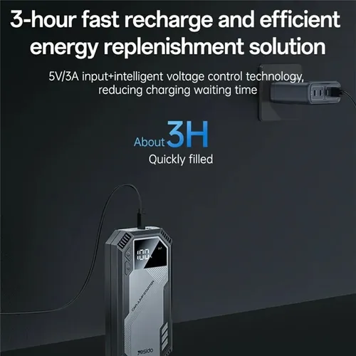 Yesido VC11 Car Jump Starter – 6000mAh Portable Power Bank