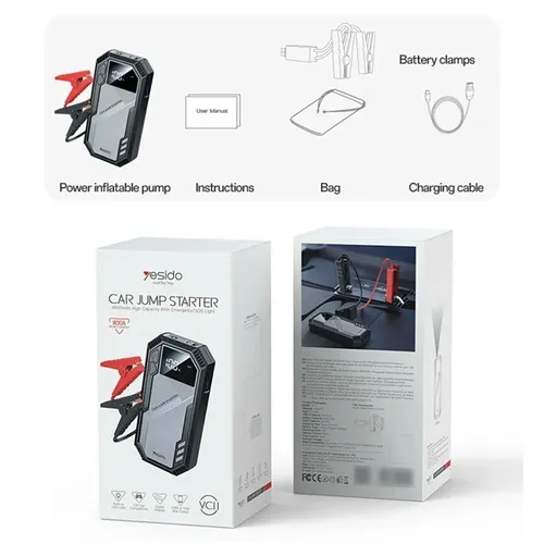 Yesido VC11 Car Jump Starter – 6000mAh Portable Power Bank