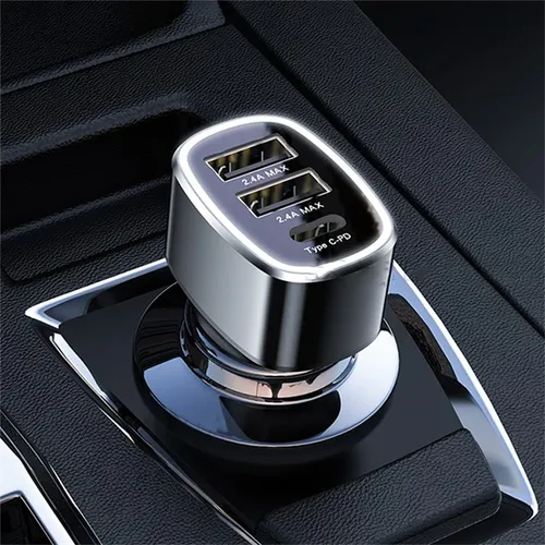 Yesido Y47 49W 3 Ports Type-C Fast Car Charger 