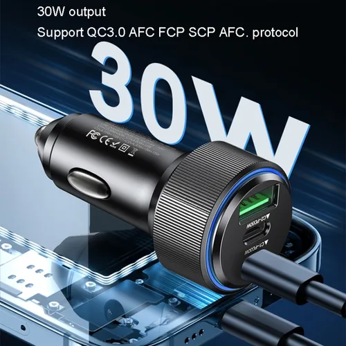 Yesido Y50 Dual USB-C 30W + USB-A QC3.0 18W PD & PPS Super fast Charger