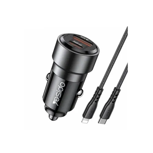 Yesido Y54 USB + Type-C 60W Dual Ports Fast Car Charger