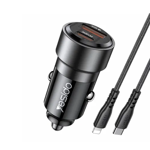 Yesido Y54 With 8 Pin To Type-C/USB-C Line Car Charger